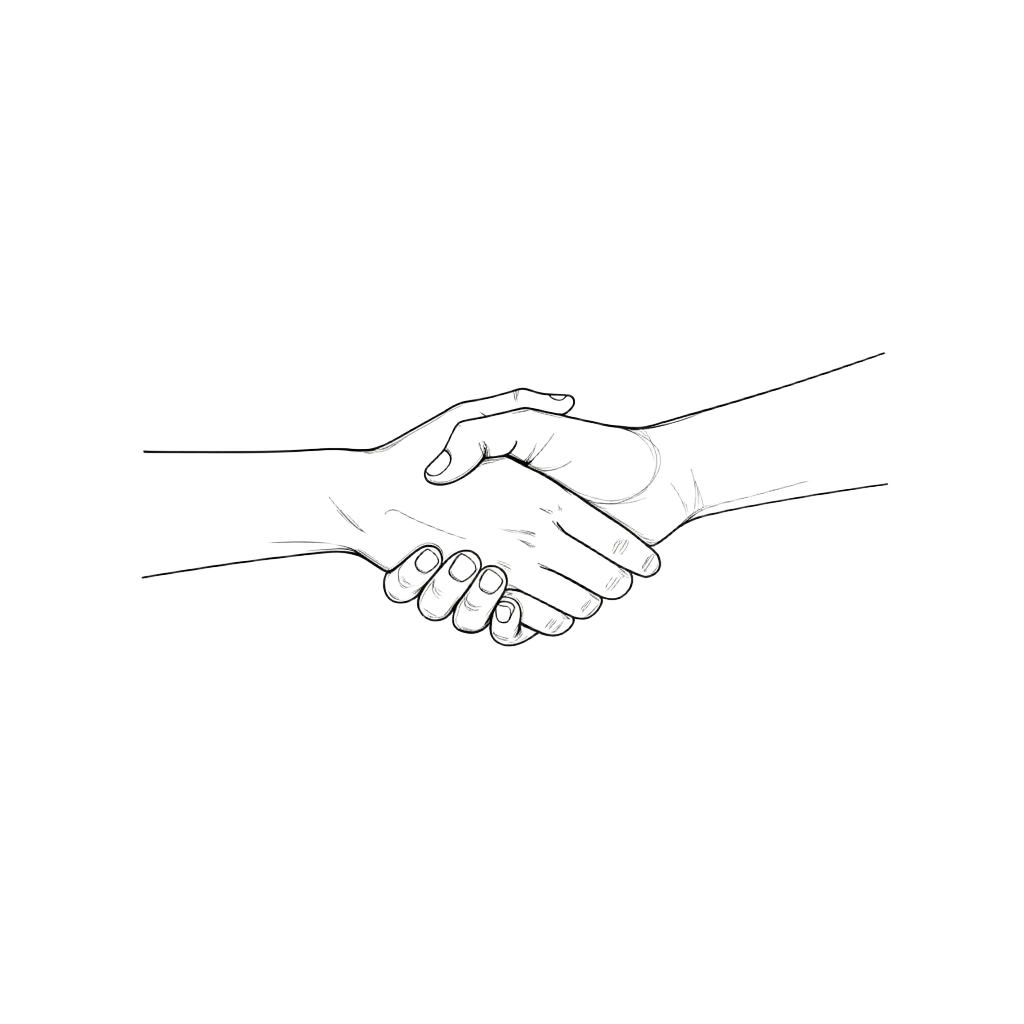 Handshake as a symbol of collaboration